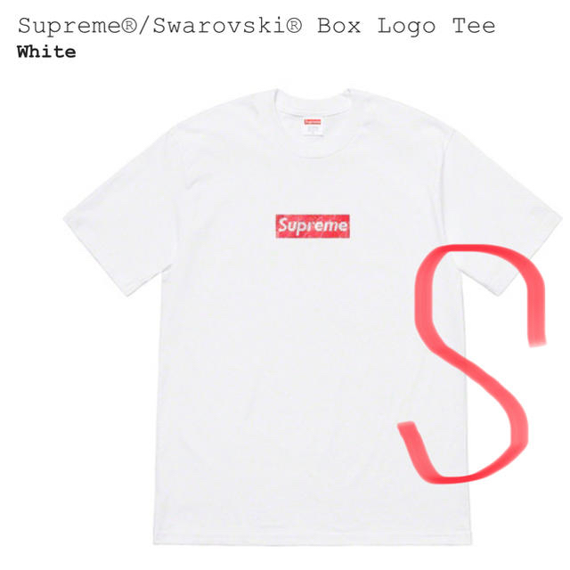 supreme ss19 swarovski box logo tee sサイズ