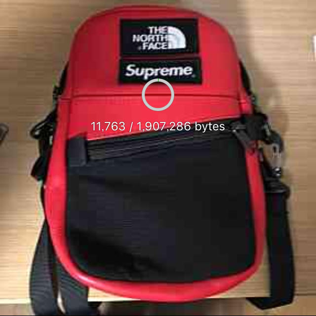 Supreme The North Face Leather ショルダーレッド