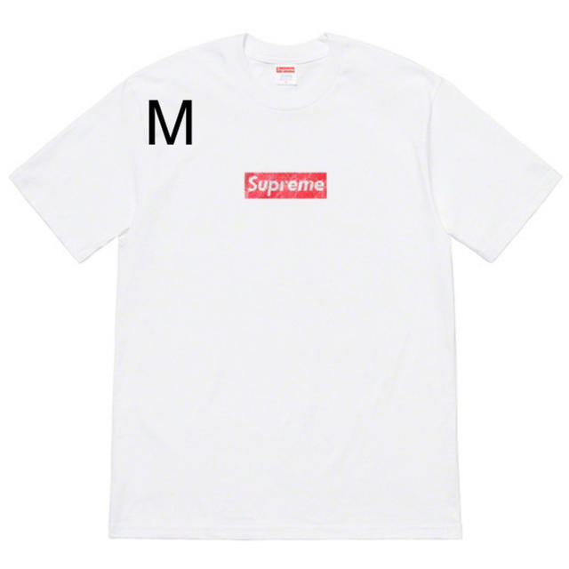 M supreme Swarovski box Logo Tee White 白