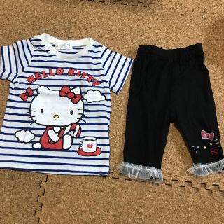 ハローキティ(ハローキティ)の半袖、パンツ スパッツ セット キティちゃん 90センチ(Tシャツ/カットソー)