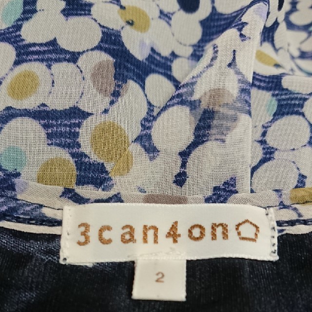 3can4on(サンカンシオン)の3can4on　七分袖　ワンピース レディースのワンピース(ひざ丈ワンピース)の商品写真