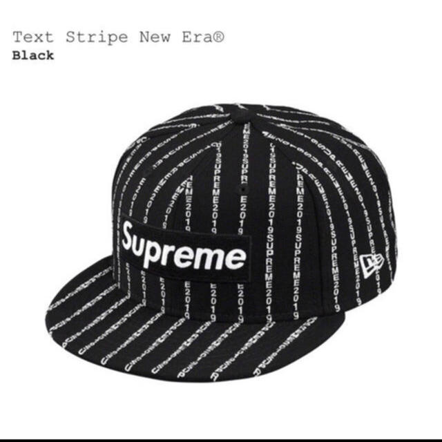 【71/2】Text Stripe New Era® 黒 BLACK