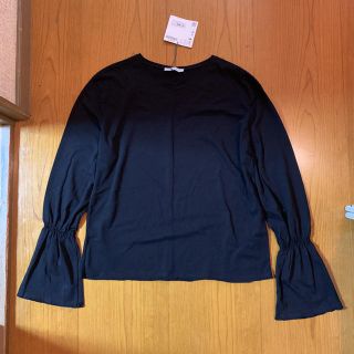 ザラ(ZARA)の新品ザラZARA春夏活躍Tシャツ生地カットソー袖フリル(カットソー(半袖/袖なし))