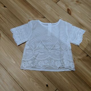 ザラキッズ(ZARA KIDS)の新品ザラキッズ。透かしレーストップス(シャツ/カットソー)