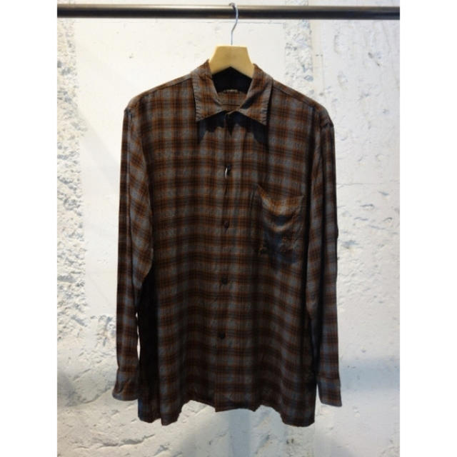 COMOLI - comoli 19ss レーヨン オープンカラーシャツ(CHECK)の COMOLI - comoli 19ss レーヨン オープンカラーシャツ(CHECK)の