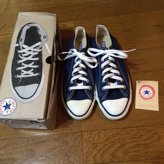 新品未使用箱付き⭐︎converse ALL STAR USA製 レザー-