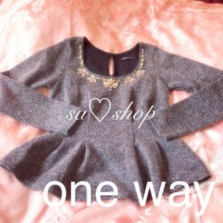 ワンウェイ(one*way)のone way ペプラムトップス(カットソー(長袖/七分))