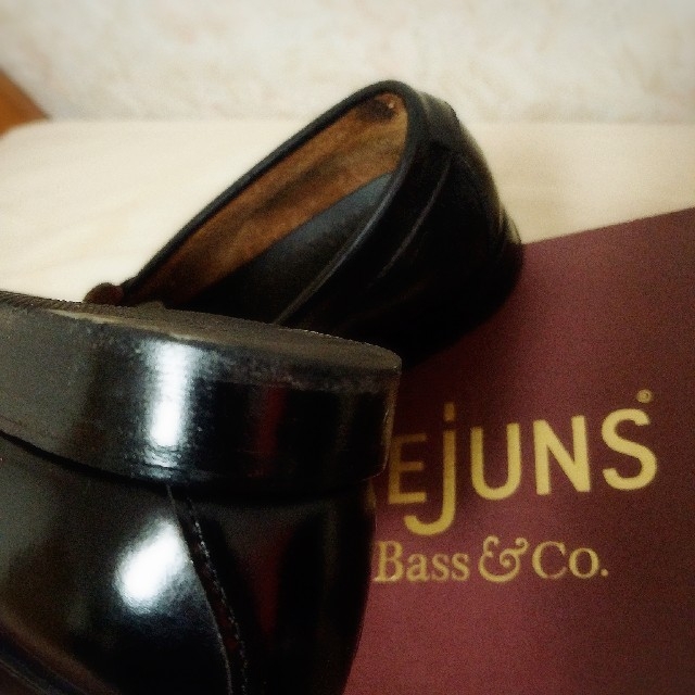 G.H.BASS(ジーエイチバス)のg.h.bass　ローファー　ローガン　ブラック　ビブラム　トゥスチール メンズの靴/シューズ(ドレス/ビジネス)の商品写真