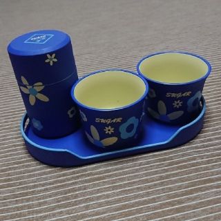 お盆 茶筒 湯飲み セット(食器)