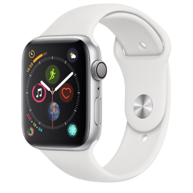 Apple Watch(アップルウォッチ)の新品未開封 アップルウォッチ 44mmシルバーアルミホワイトスポーツバンドGPS メンズの時計(腕時計(デジタル))の商品写真