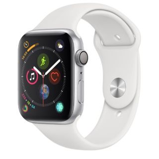 アップルウォッチ(Apple Watch)の新品未開封 アップルウォッチ 44mmシルバーアルミホワイトスポーツバンドGPS(腕時計(デジタル))