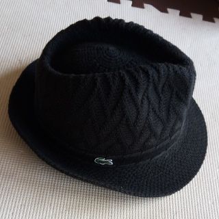 ラコステ(LACOSTE)のLACOSTE　ラコステ　中折れハット　黒色(ハット)