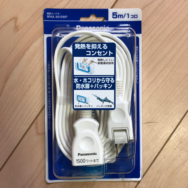 Panasonic(パナソニック)の延長コード 5m 1個口 インテリア/住まい/日用品のインテリア/住まい/日用品 その他(その他)の商品写真