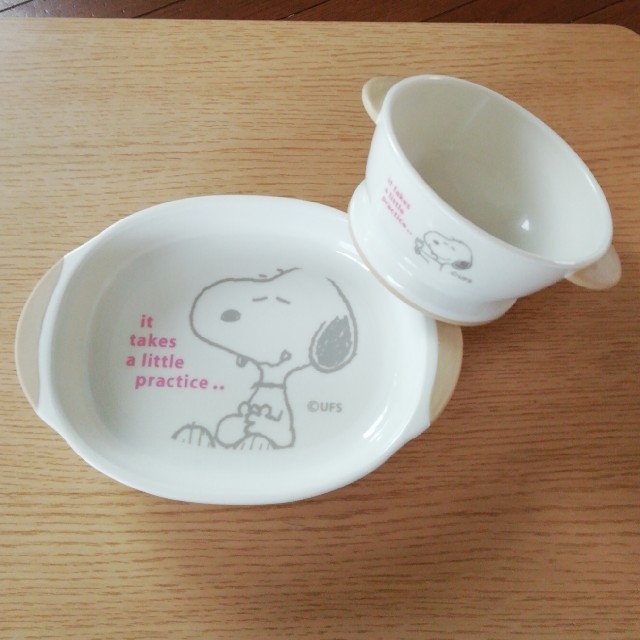 SNOOPY(スヌーピー)の子ども用食器(二点) キッズ/ベビー/マタニティの授乳/お食事用品(プレート/茶碗)の商品写真