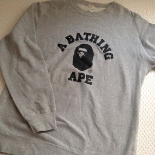 アベイシングエイプ(A BATHING APE)のエモン様 A BATHING APE ベイプ グレー メンズ XL スウェット(スウェット)