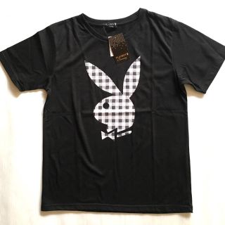 プレイボーイ(PLAYBOY)の新品 未使用 レディース Tシャツ 半袖 プレイボーイ 黒 ブラック うさぎ L(Tシャツ(半袖/袖なし))