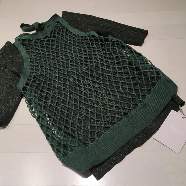 新品 MEDI CROCHET LAYERED KNIT ベージュ