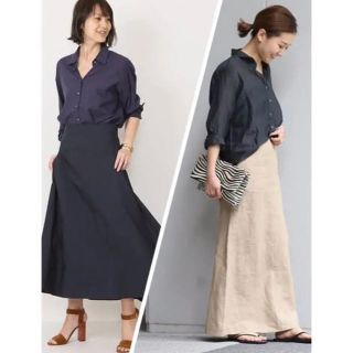 ドゥーズィエムクラス(DEUXIEME CLASSE)のDeuxieme Classe XIRENA COTTON シャツ ネイビー(シャツ/ブラウス(長袖/七分))