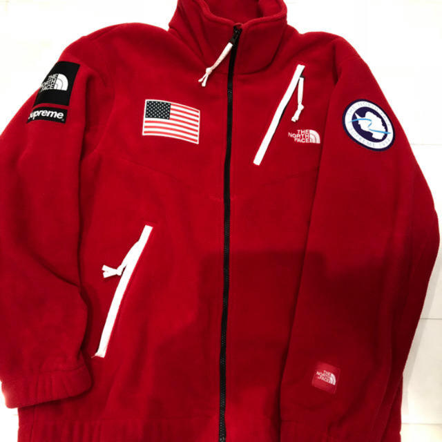 supreme×north faceフリース赤XL | hartwellspremium.com