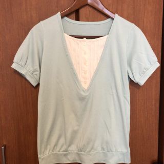 ベルメゾン(ベルメゾン)の授乳服 胸元スナップボタン Tシャツ Mサイズ(マタニティトップス)