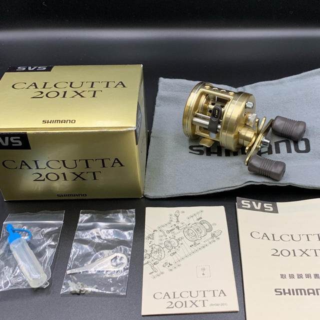 【美品】SHIMANO カルカッタ201XT レフトハンドル付属品