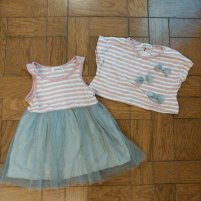 Branshes(ブランシェス)のブランシェス☆チュールワンピ90 キッズ/ベビー/マタニティのキッズ服女の子用(90cm~)(ワンピース)の商品写真