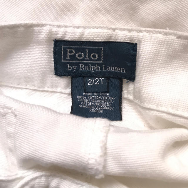 POLO RALPH LAUREN(ポロラルフローレン)のビッグポロ 白 短パン 2T キッズ/ベビー/マタニティのキッズ服男の子用(90cm~)(パンツ/スパッツ)の商品写真