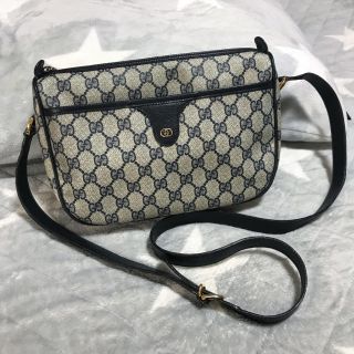 グッチ(Gucci)のGUCCI グッチ ショルダーバッグ オールドグッチ ネイビー(ショルダーバッグ)