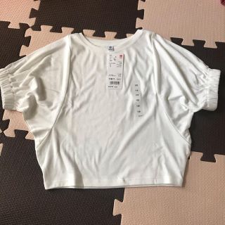 ユニクロ(UNIQLO)の【最終値下げ】新品未使用 UNIQLO kids girls ドレープドルマンT(Tシャツ/カットソー)