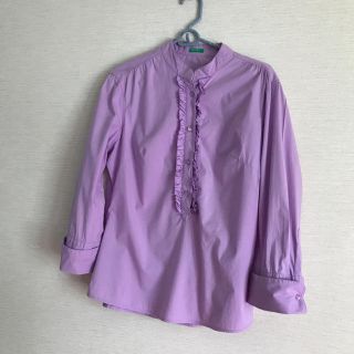 ベネトン(BENETTON)のBENETON パープルプルオーバーシャツ(シャツ/ブラウス(長袖/七分))