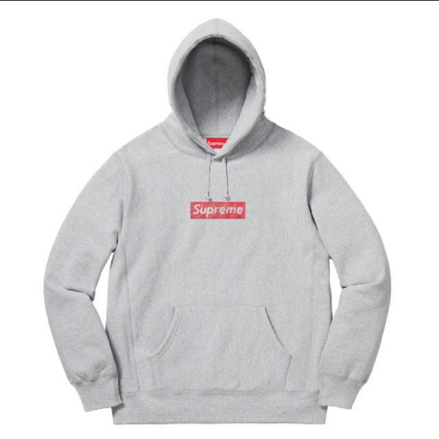 送込 M Supreme Swarovski Box Logo Hooded