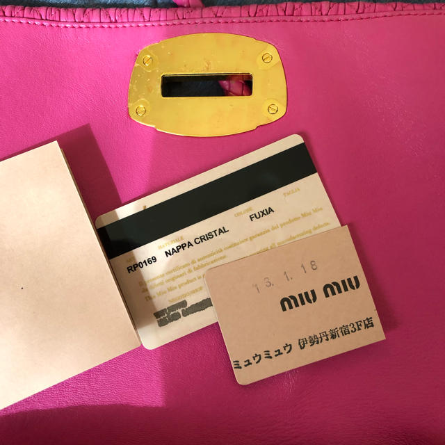miumiu(ミュウミュウ)のMIUMIU  ナッパクリスタル  ビジュー  バック レディースのバッグ(ハンドバッグ)の商品写真