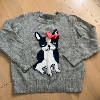 ギャップキッズ(GAP Kids)のGAP♡ニットフレンチブルドッグ110キッズ(ジャケット/上着)