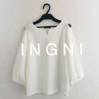 イング(INGNI)の2019最新★イング(INGNI) ピン付袖割れレース トップス7分袖(カットソー(長袖/七分))