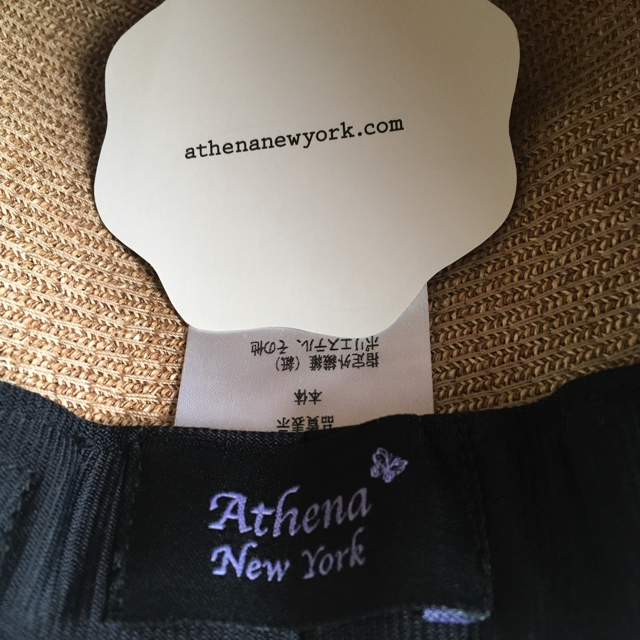 BARNEYS NEW YORK(バーニーズニューヨーク)のAthena New York ハット ♡ カミラ 未使用品 レディースの帽子(麦わら帽子/ストローハット)の商品写真