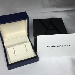 ヴァンドームアオヤマ(Vendome Aoyama)のヴァンドーム青山 K18 ダイヤモンド クロス ピアス(ピアス)