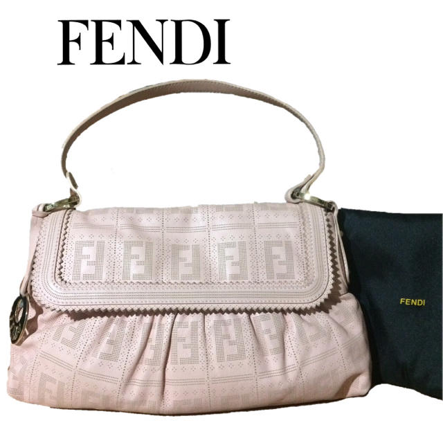 FENDI(フェンディ)のFENDI フェンディ ハンドバッグ トート ピンク セカンド レザー レディースのバッグ(ハンドバッグ)の商品写真