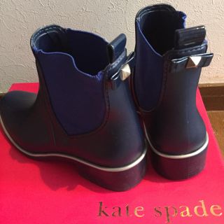 ケイトスペードニューヨーク(kate spade new york)のkate spade  レインブーツ サイドゴア ブルー(レインブーツ/長靴)