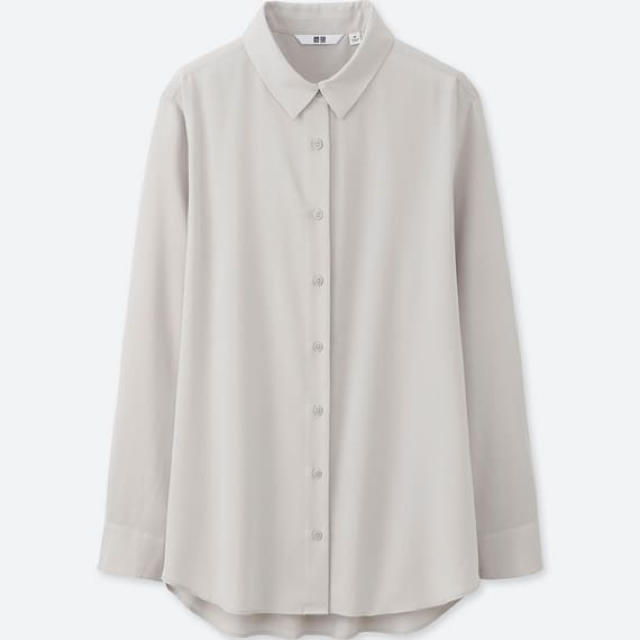 UNIQLO(ユニクロ)の☆新品☆ ユニクロ レーヨンエアリーブラウス ブラック レディースのトップス(シャツ/ブラウス(長袖/七分))の商品写真