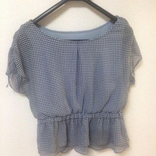 プロポーションボディドレッシング(PROPORTION BODY DRESSING)のプロポーションギンガムチェックトップス(シャツ/ブラウス(半袖/袖なし))