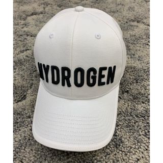 ハイドロゲン(HYDROGEN)のHYDROGENハイドロゲン新品ロゴキャップタグ付きホワイト送料込み(キャップ)