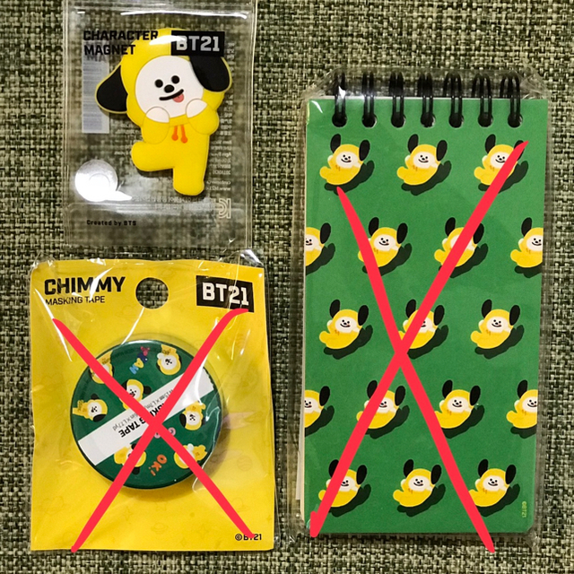 防弾少年団(BTS)(ボウダンショウネンダン)の【KAZU様専用】BT21 CHIMMY マウスパッド、ステッカー、マグネット エンタメ/ホビーのおもちゃ/ぬいぐるみ(キャラクターグッズ)の商品写真