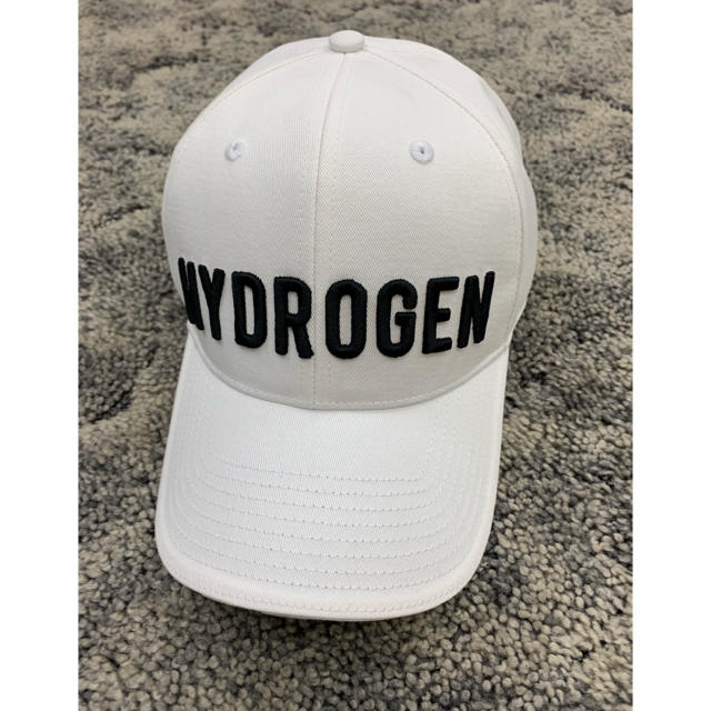 HYDROGEN(ハイドロゲン)のHYDROGENハイドロゲン新品ロゴキャップタグ付きホワイト送料込み メンズの帽子(キャップ)の商品写真