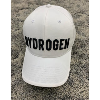 ハイドロゲン(HYDROGEN)のHYDROGENハイドロゲン新品ロゴキャップタグ付きホワイト送料込み(キャップ)