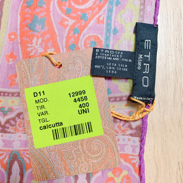 ETRO(エトロ)のETRO カルカッタ シルク100%スカーフ レディースのファッション小物(バンダナ/スカーフ)の商品写真