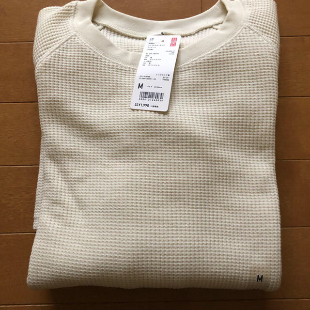 UNIQLO(ユニクロ)の完売❗️UNIQLO ワッフルクルーネックワンピース 8分袖 レディースのワンピース(ミニワンピース)の商品写真