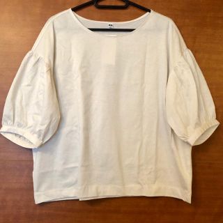 ユニクロ(UNIQLO)のギャザースリーブTシャツ(Tシャツ(半袖/袖なし))