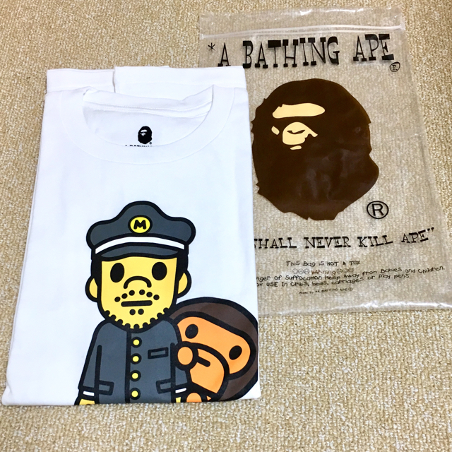 A BATHING APE MILO EXILE MATSU シャツ 白 M