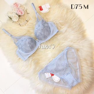 アモスタイル(AMO'S STYLE)のD75♤アモスタイルby トリンプ Dress ブラ＆ショーツ ブルー 水色(ブラ&ショーツセット)