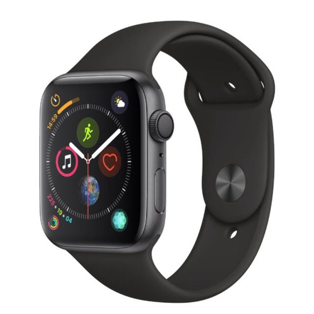 Apple Watch(アップルウォッチ)の新品未開封 アップルウォッチ 44mmアルミスペースグレースポーツバンドGPS メンズの時計(腕時計(デジタル))の商品写真